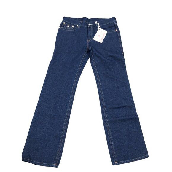 BRAND New Vintage True Religion Embroidered Jeans Size 36 BILLY Blue - Picture 8 of 13